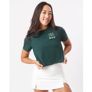 Michigan State KadyLuxe Milky Silk Cropped Tee